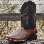 Miel Square Toe Leather Cowboy Boots - Qu!rk Boutique