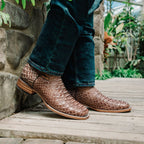 Soto Boots Mens Tan Python Print Boots H50032 - Qu!rk Boutique