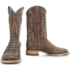 Soto Boots Mens Tan Python Print Boots H50032 - Qu!rk Boutique