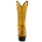 Men's Mantequilla Ostrich Print Cowboy Boots (H7002) - Qu!rk Boutique