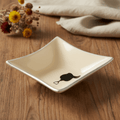 Huntley Equestrian Square Shaped Bowl with Saddle, White - Qu!rk Boutique