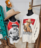 Baha Ranch Black White Cowboy Vintage Tank Top - Qu!rk Boutique