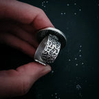 Night Sky Ring with Raw Meteorite - Qu!rk Boutique
