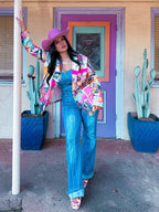 Baha Ranch Retro Pop Western Collage Blazer - Qu!rk Boutique