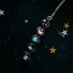 Nebula Rainbow Vertical Pendant Necklace - Qu!rk Boutique