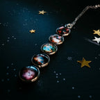 Nebula Rainbow Vertical Pendant Necklace - Qu!rk Boutique