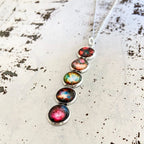 Nebula Rainbow Vertical Pendant Necklace - Qu!rk Boutique