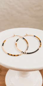 Beautiful Beaded Hoop Earrings - Qu!rk Boutique