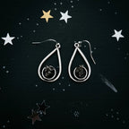 Teardrop Earrings with Raw Meteorite - Qu!rk Boutique