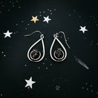 Teardrop Earrings with Raw Meteorite - Qu!rk Boutique