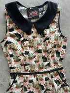 Cats & Plants Collared Dress - Qu!rk Boutique