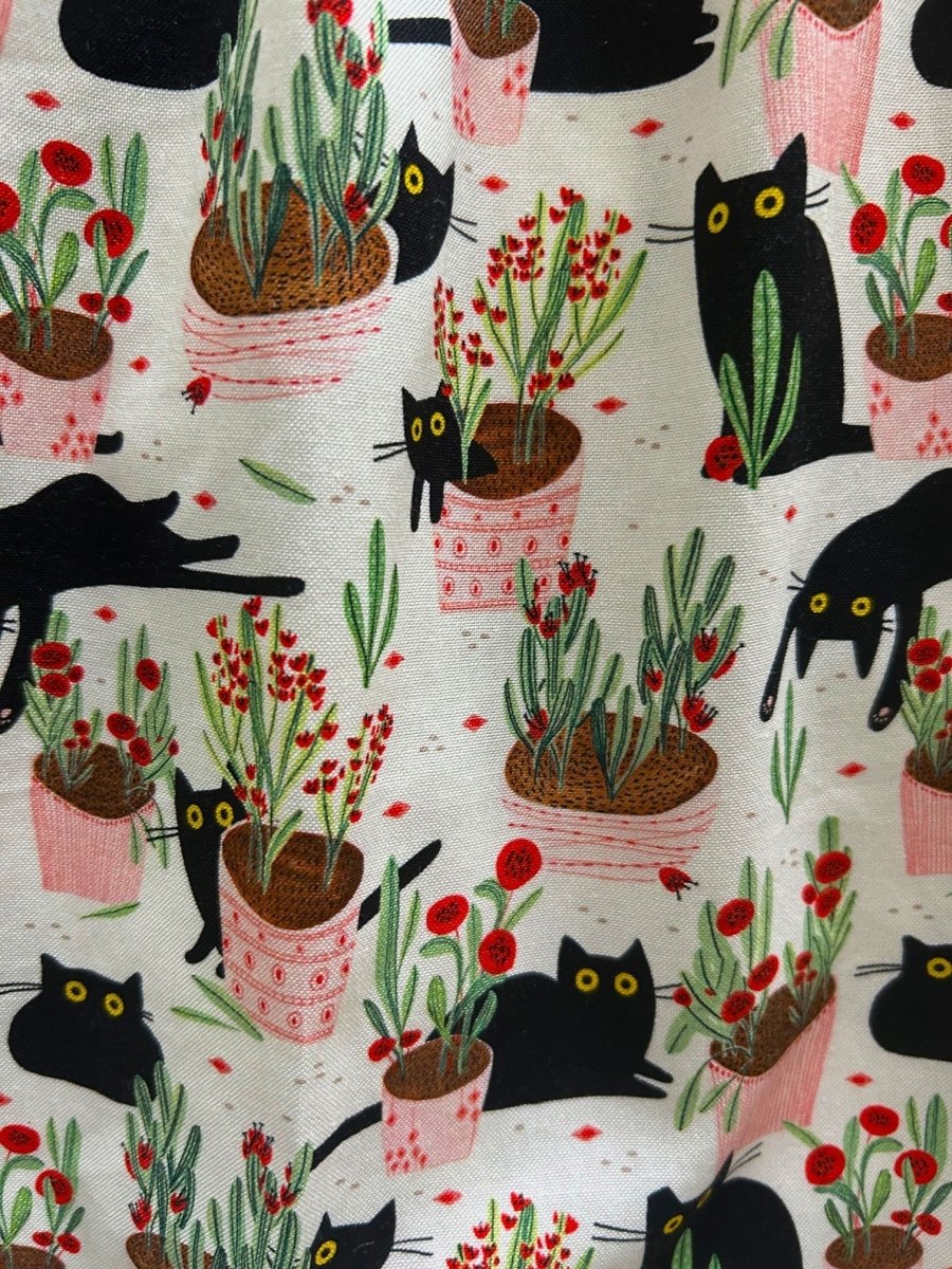Cats & Plants Collared Dress - Qu!rk Boutique
