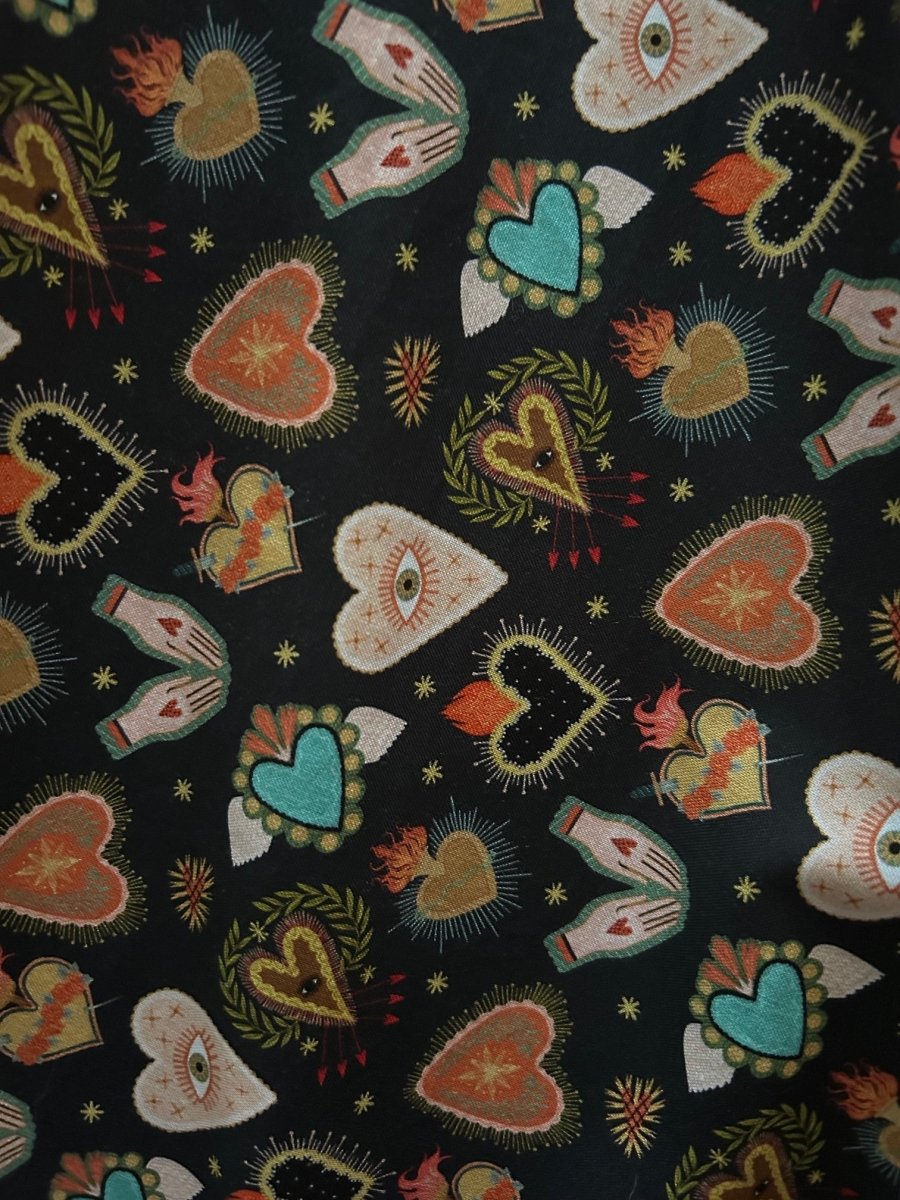 Flaming Hearts Midi Dress - Qu!rk Boutique
