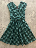 Green Plaid Greta Dress - Plus Sizes only - Qu!rk Boutique
