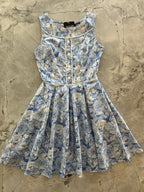 Elizabeth Dress in Sky Floral - Qu!rk Boutique