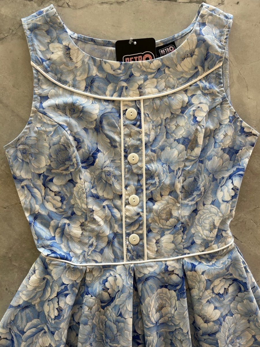 Elizabeth Dress in Sky Floral - Qu!rk Boutique