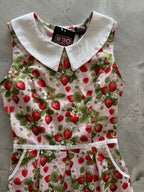 Strawberry Collared Dress - Plus Sizes only - Qu!rk Boutique