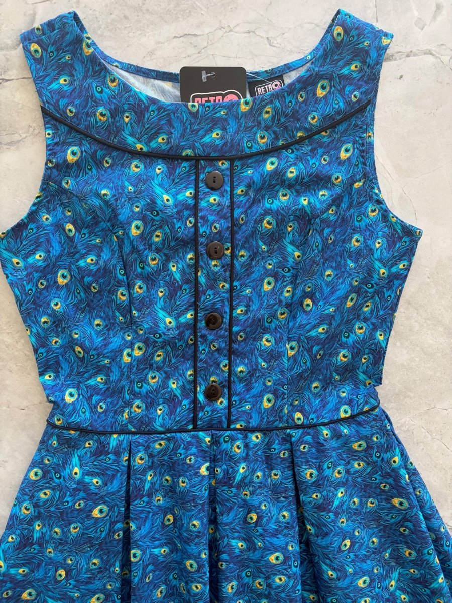 Elizabeth Dress in Peacock - Qu!rk Boutique