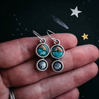 Earth and Moon Natural Stone Dangle Earrings - Qu!rk Boutique