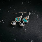 Earth and Moon Natural Stone Dangle Earrings - Qu!rk Boutique