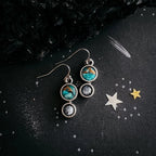 Earth and Moon Natural Stone Dangle Earrings - Qu!rk Boutique