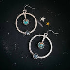 Artemis Lunar Orbit Earrings with Natural Stones - Qu!rk Boutique