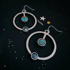 Artemis Lunar Orbit Earrings with Natural Stones - Qu!rk Boutique