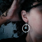 Artemis Lunar Orbit Earrings with Natural Stones - Qu!rk Boutique