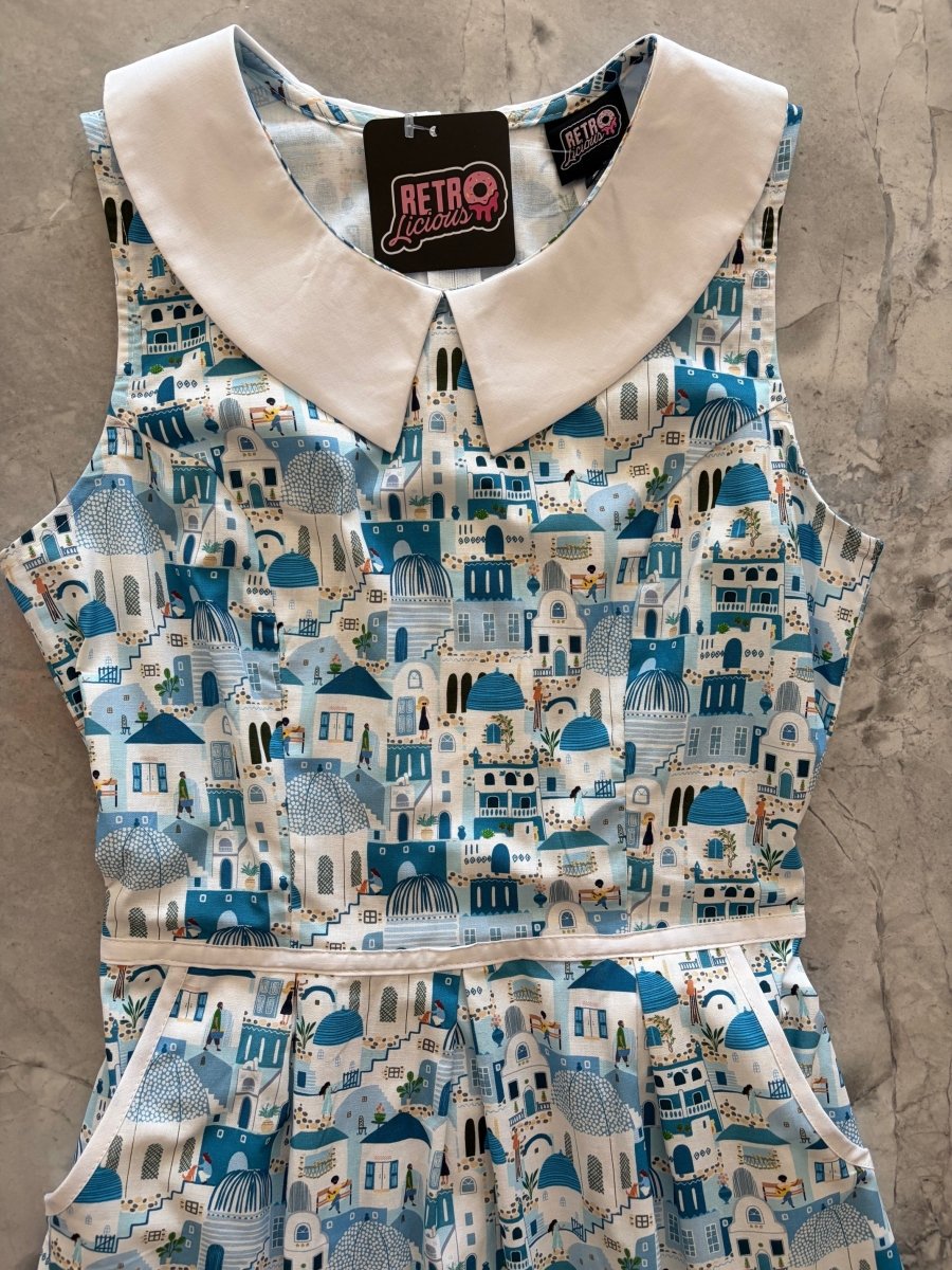 Santorini Collared Dress - Qu!rk Boutique