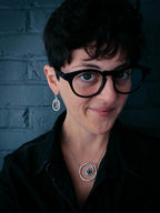 Milky Way Necklace - Spiral Silver Pendant with Labradorite - Qu!rk Boutique