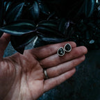 Pear Shaped Teardrop Meteorite Stud Earrings - Qu!rk Boutique
