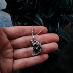 Crescent Moon Necklace with Authentic Meteorite - Qu!rk Boutique