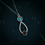 Journey to Mars Necklace - Copper Chrysocolla Earth and Red Jasper Mars - Qu!rk Boutique