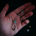 Journey to Mars Necklace - Copper Chrysocolla Earth and Red Jasper Mars - Qu!rk Boutique