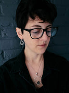 Circle Necklace with Authentic Raw Meteorite - Qu!rk Boutique