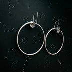 Large Hoop Earrings with Meteorite - Qu!rk Boutique
