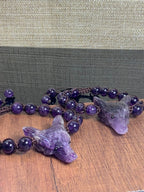 Wolf Spirit Animal Gemstone woven bracelet - Qu!rk Boutique
