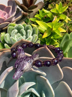 Wolf Spirit Animal Gemstone woven bracelet - Qu!rk Boutique