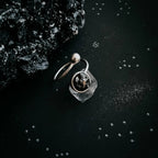 Round Wrap Ring with Authentic Raw Meteorite - Qu!rk Boutique