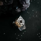 Eclipse Ring with Moon Phases and Black Opal - Qu!rk Boutique