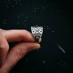 Eclipse Ring with Moon Phases and Black Opal - Qu!rk Boutique
