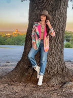 Baha Ranch Retro Pop Western Pop Cowgirl Blazer - Qu!rk Boutique