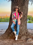 Baha Ranch Retro Pop Western Pop Cowgirl Blazer - Qu!rk Boutique