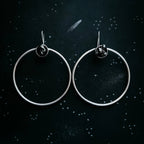 Large Hoop Earrings with Meteorite - Qu!rk Boutique
