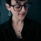 Teardrop Necklace with Authentic Raw Meteorite - Qu!rk Boutique