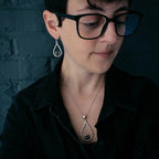 Teardrop Necklace with Authentic Raw Meteorite - Qu!rk Boutique
