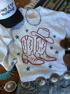 Star Spangled Boots Graphic Sweatshirt - Qu!rk Boutique