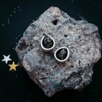 Pear Shaped Teardrop Meteorite Dangle Earrings - Qu!rk Boutique