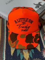 A Little On The Trashy Side Orange Camo Trucker Hat - Qu!rk Boutique