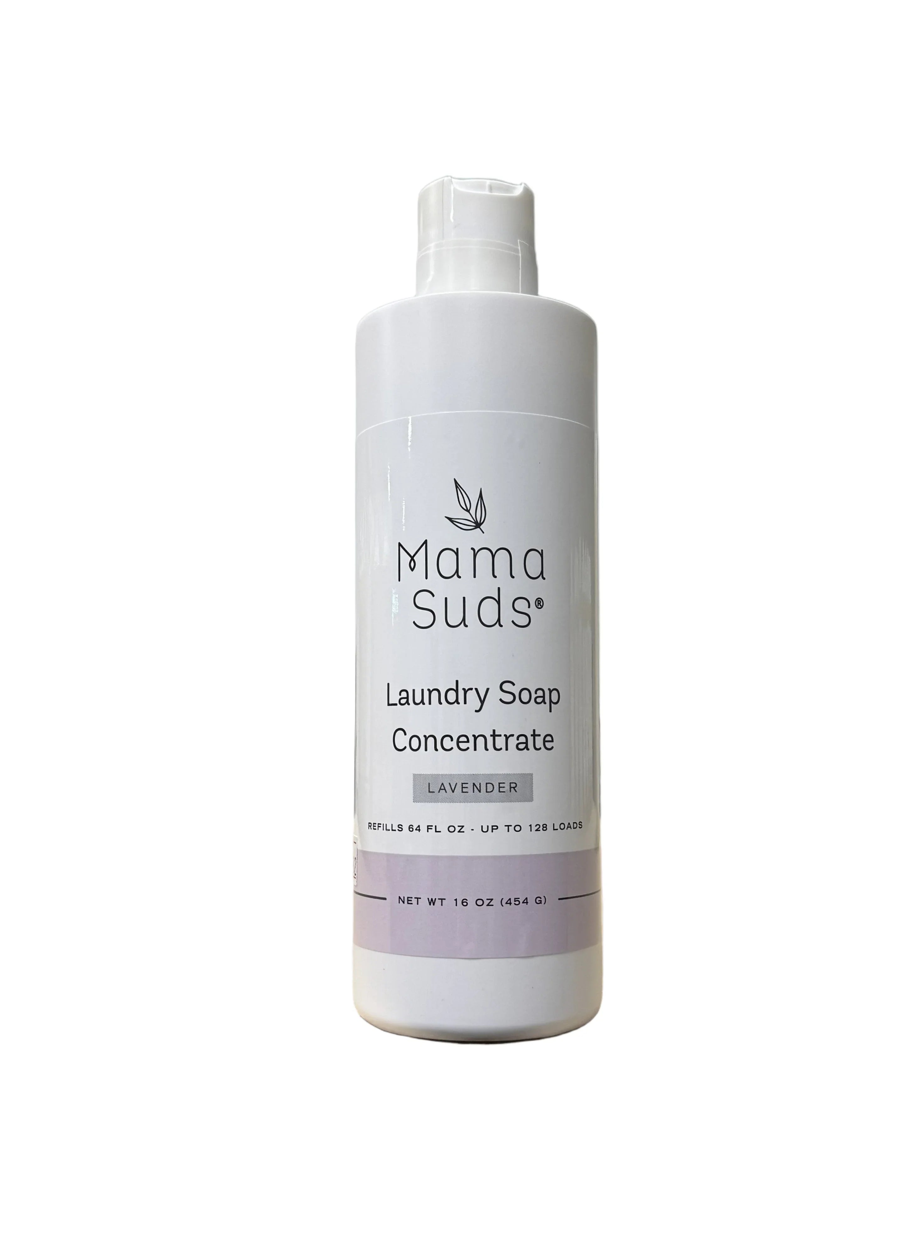 Mama Suds lavender laundry soap concentrate bottle, eco-friendly cleaning product at Qu!rk Boutique